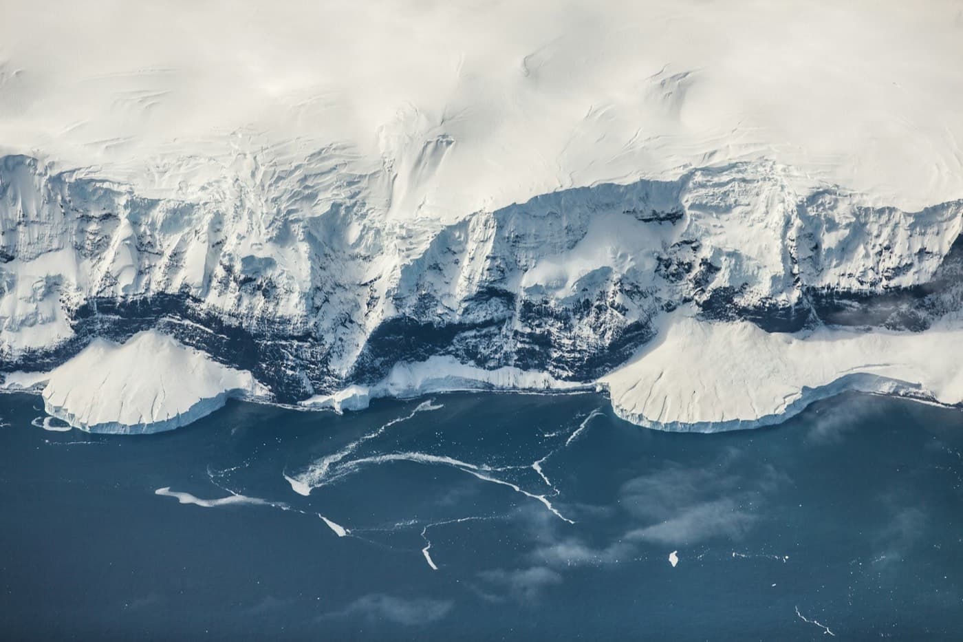 Top view of ice land