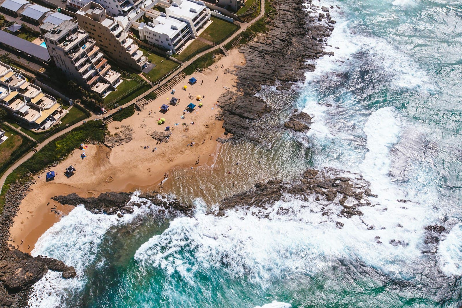 Aerial view photography of island body of water
