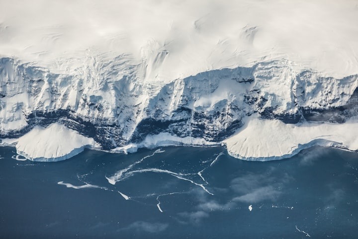 Top view of ice land